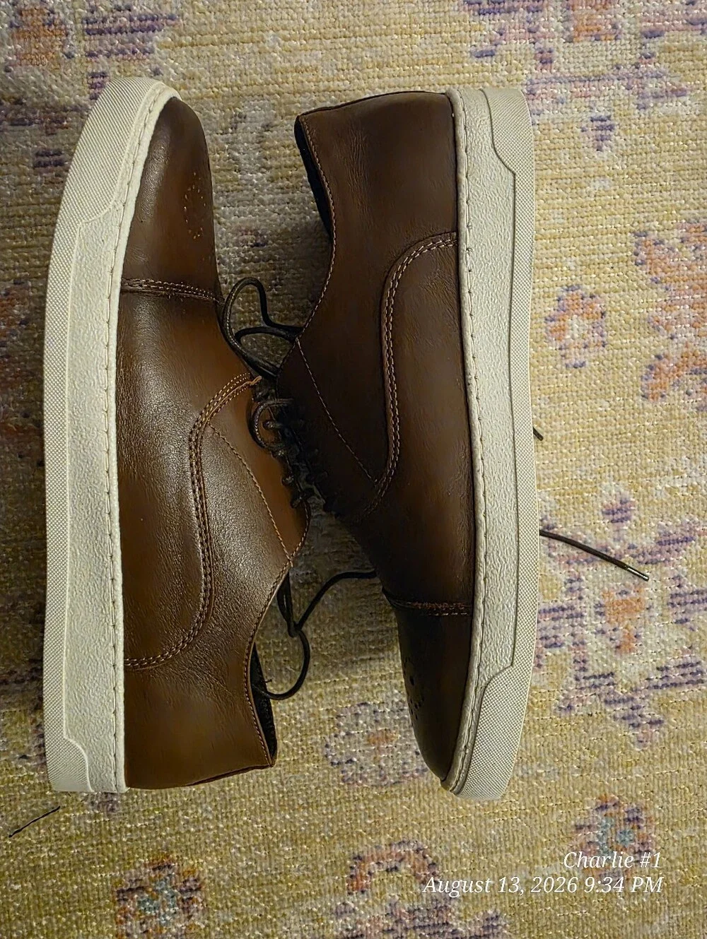 Bruno Magli Stefanucci MB2STEB0 Men's Brown Leather Lifestyle Sneakers Size9